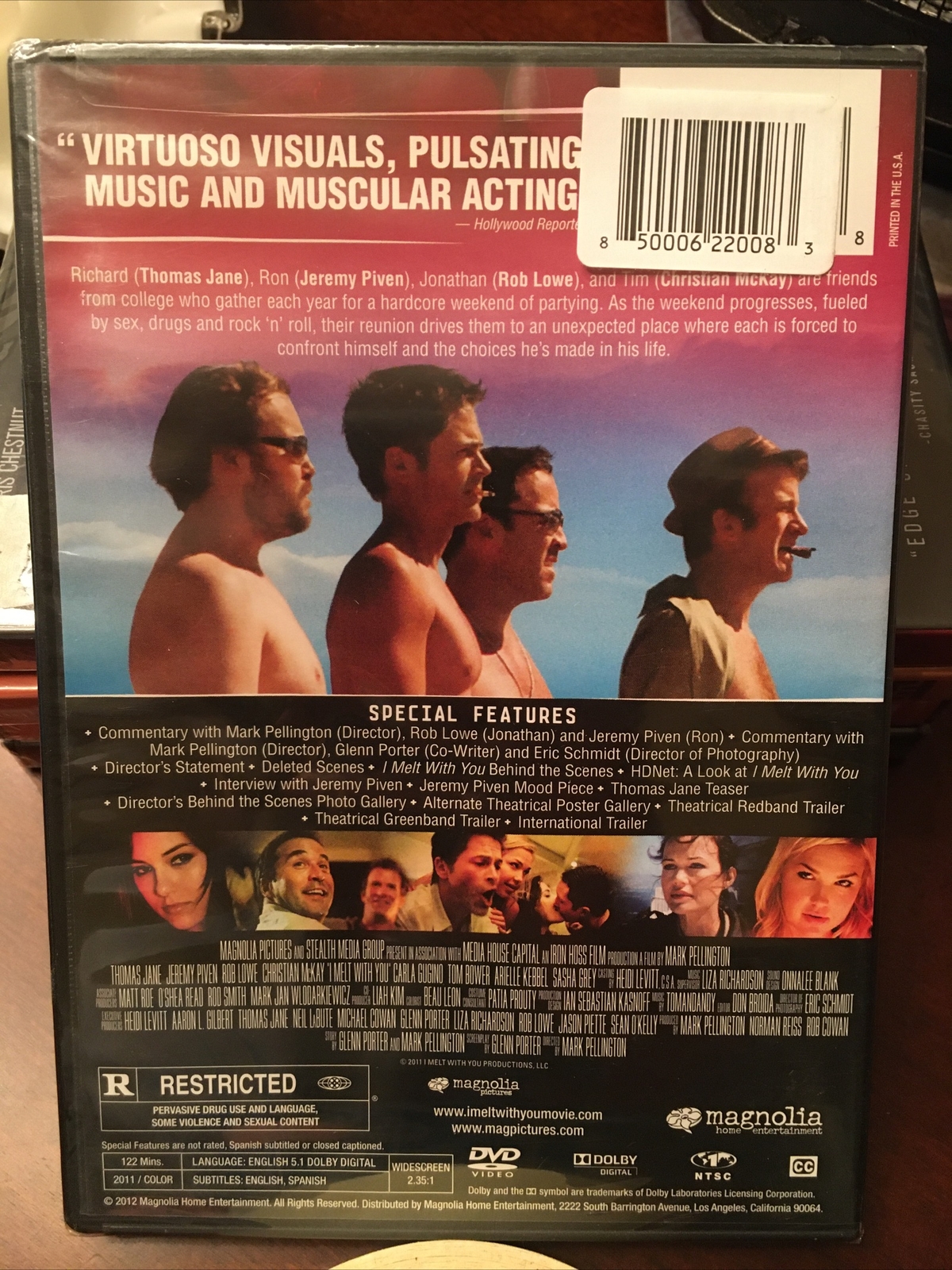 I Melt With You (2012) Thomas Jane, Rob Lowe, Jeremy Piven DVD Brand New Sealed
