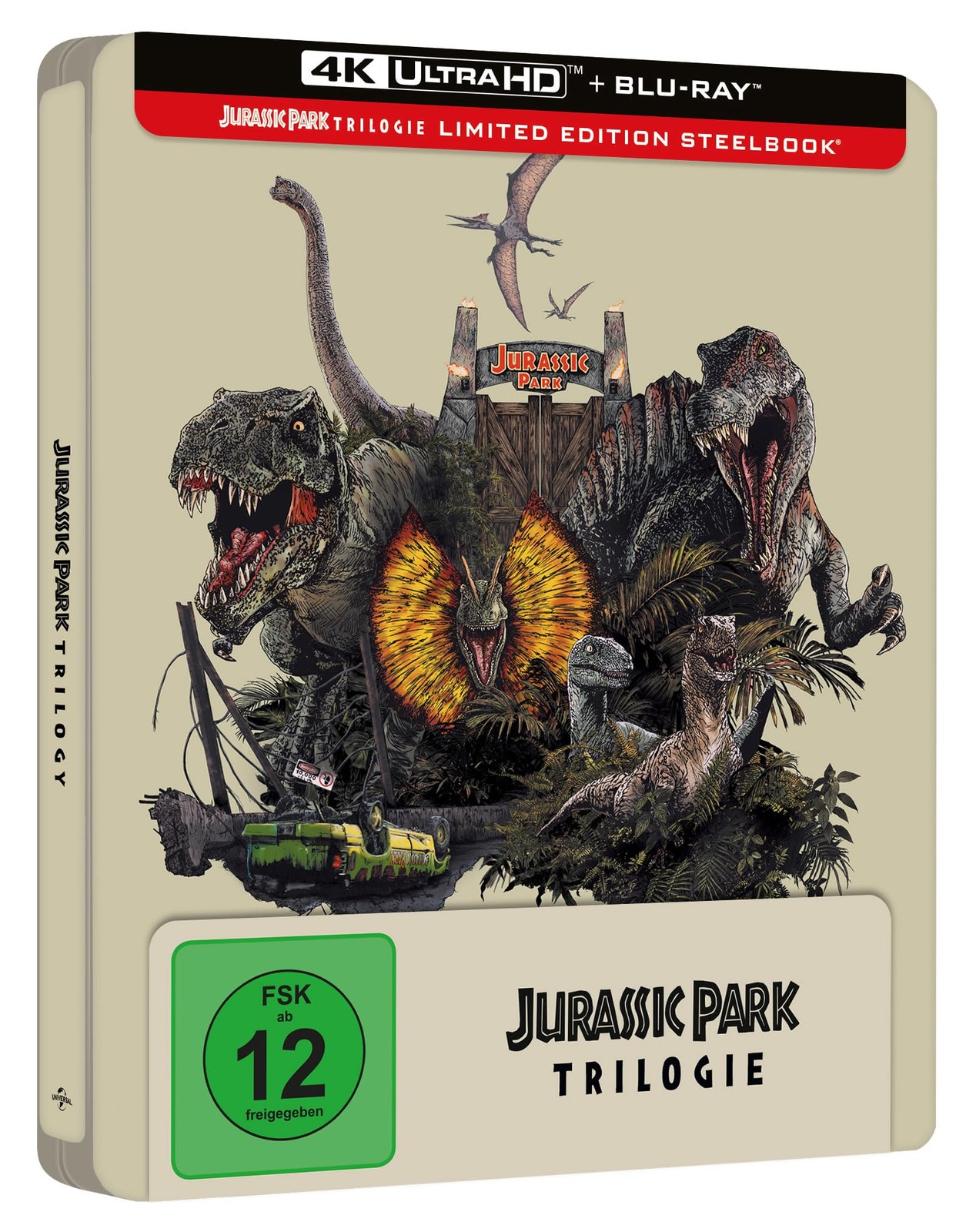 Jurassic Park – Limited Ultimate Steelbook Trilogy (4K UHD Blu-ray) (UK IMPORT)