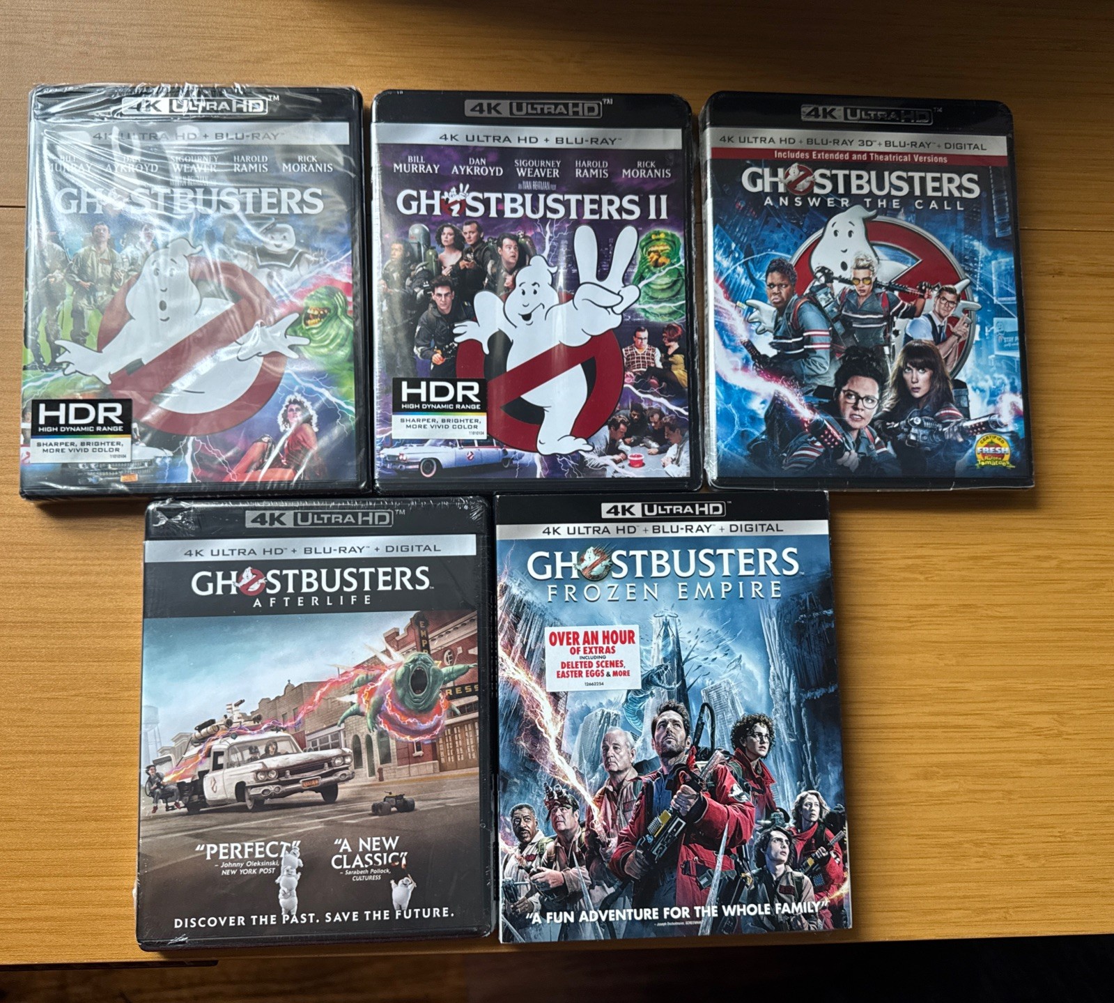 NEW – Ghostbusters 5 Movie Collection Set 4K Ultra HD Blu-ray RARE