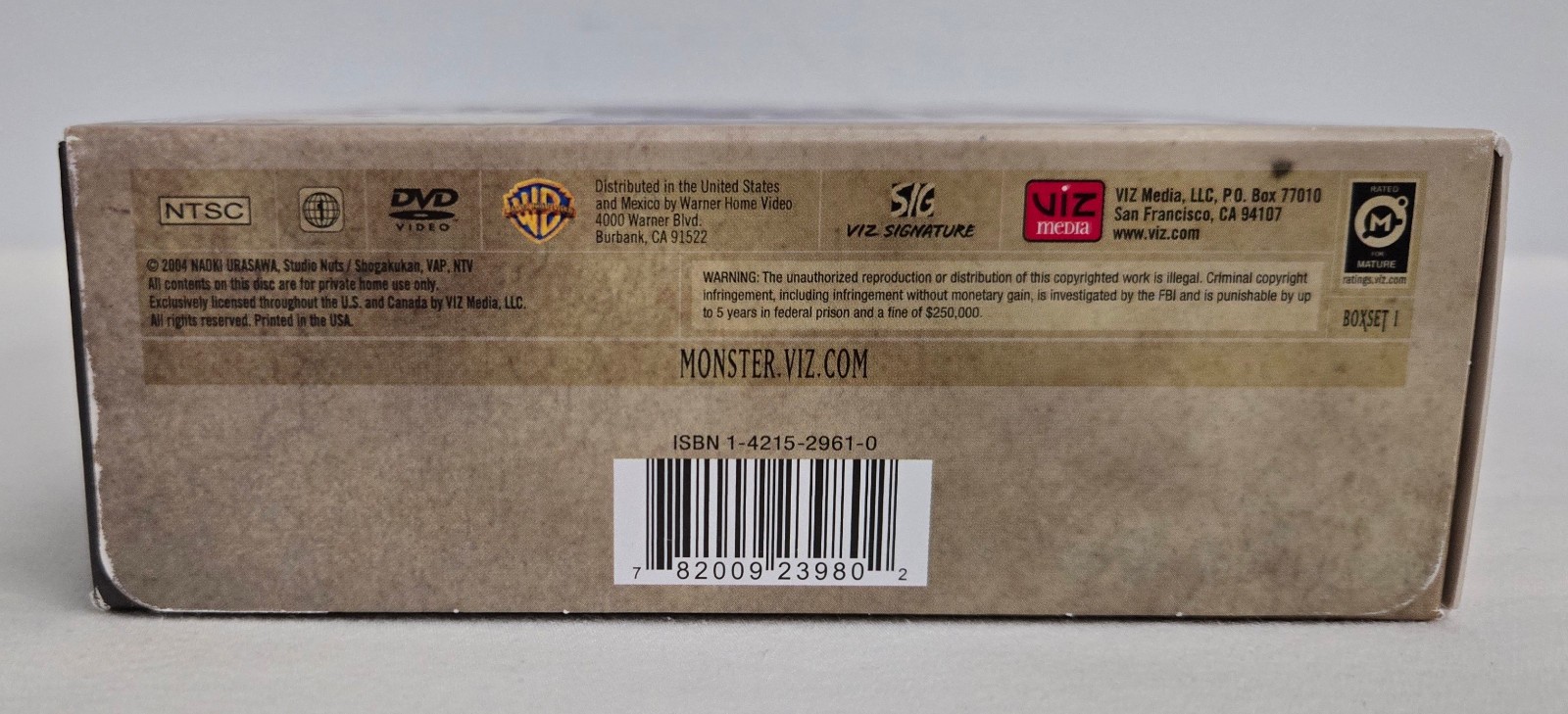 Naoki Urasawa’s Monster Boxset 1 DVD 3 Disc Anime