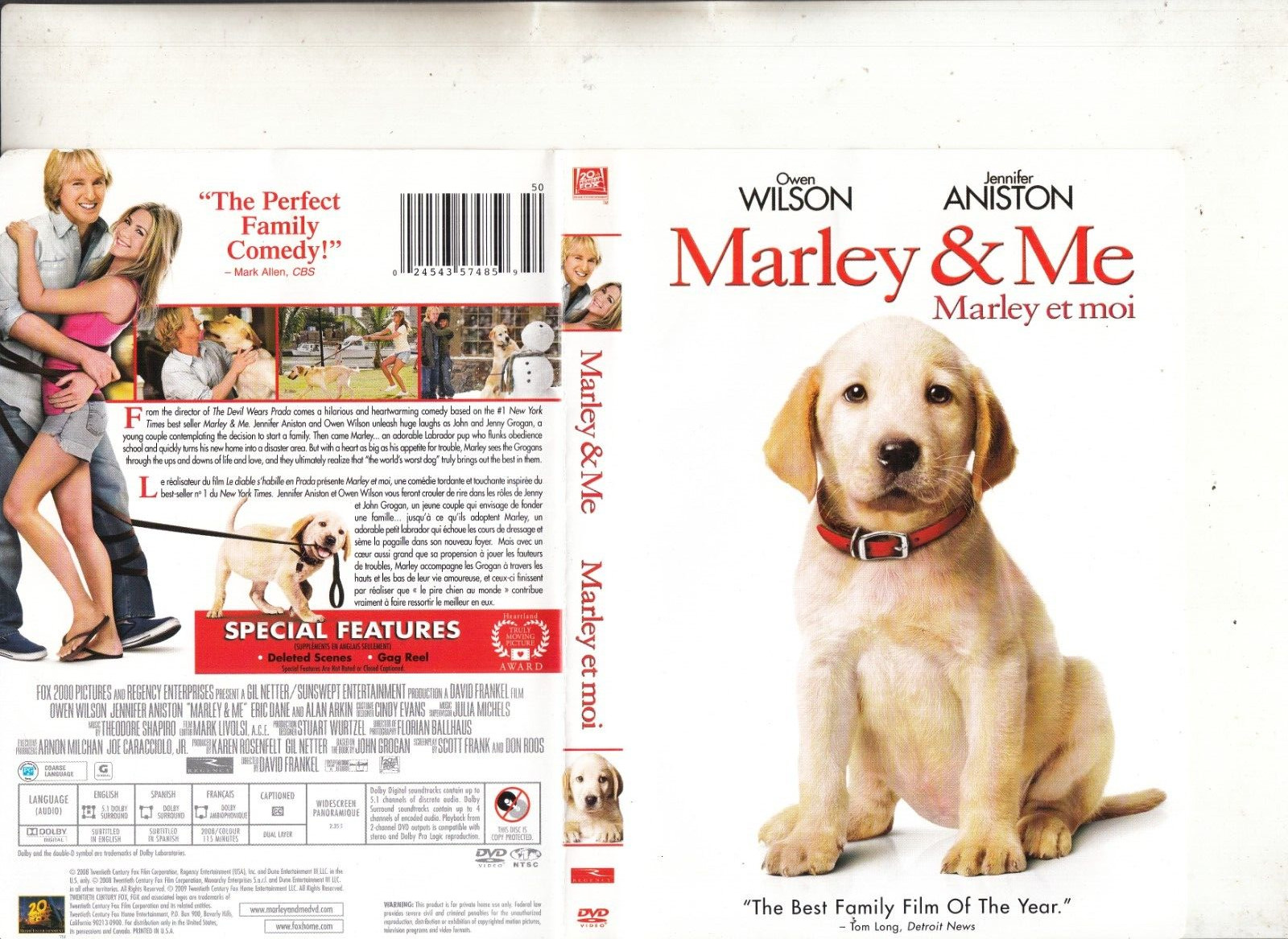 Marley And Me-2008-[Owen Wilson]-David Frankel Film-Movie DFF-DVD