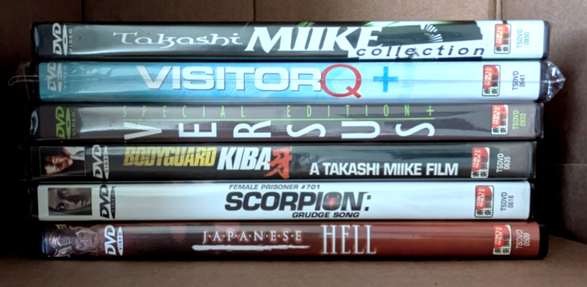 Tokyo Shock DVD Lot (6) NEW Japanese Cult Horror Action Visitor Q Versus Miike