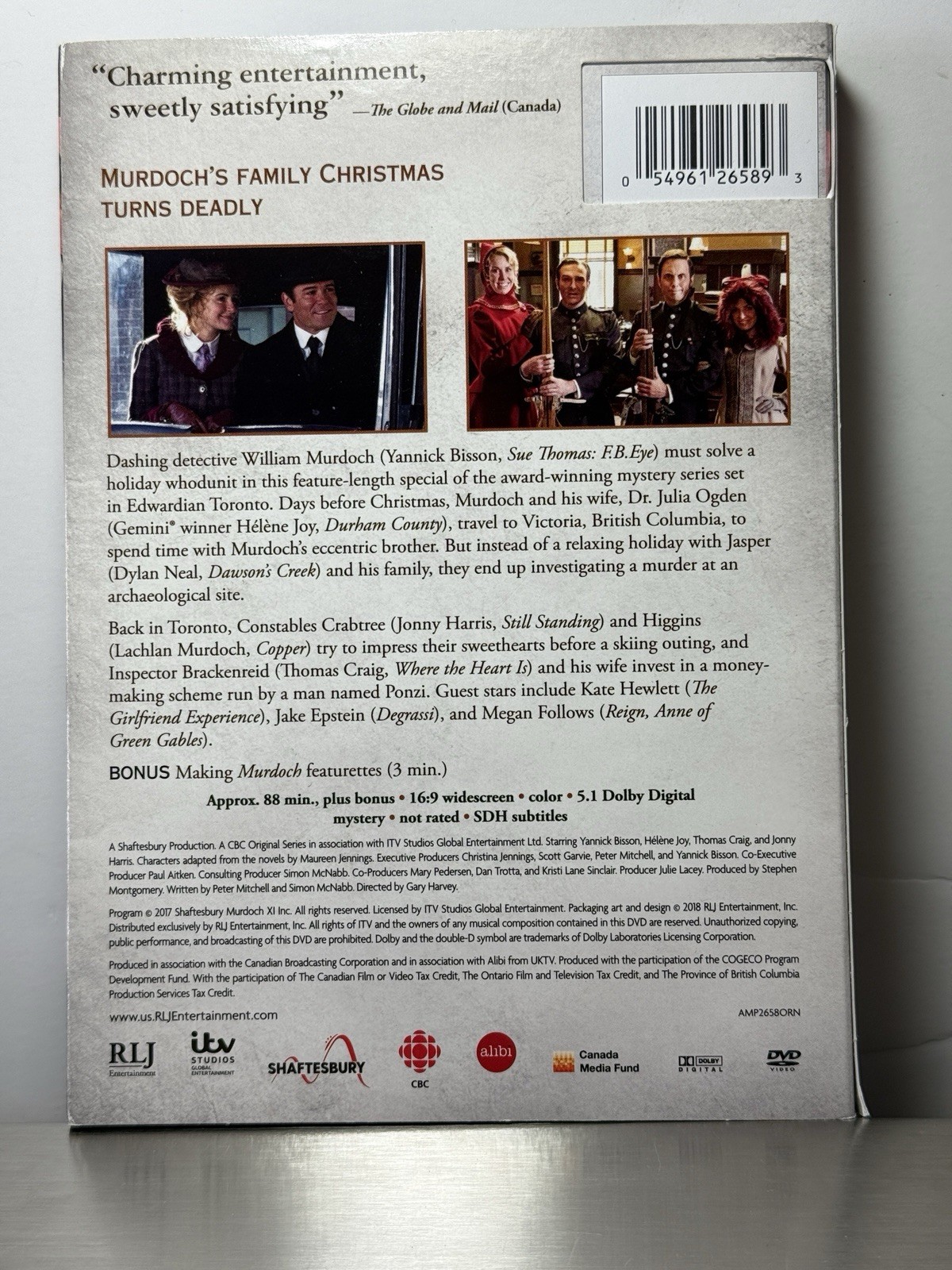 Murdoch Mysteries: Home For the Holidays Yannick Bisson, Helene Joy, Thomas Cra