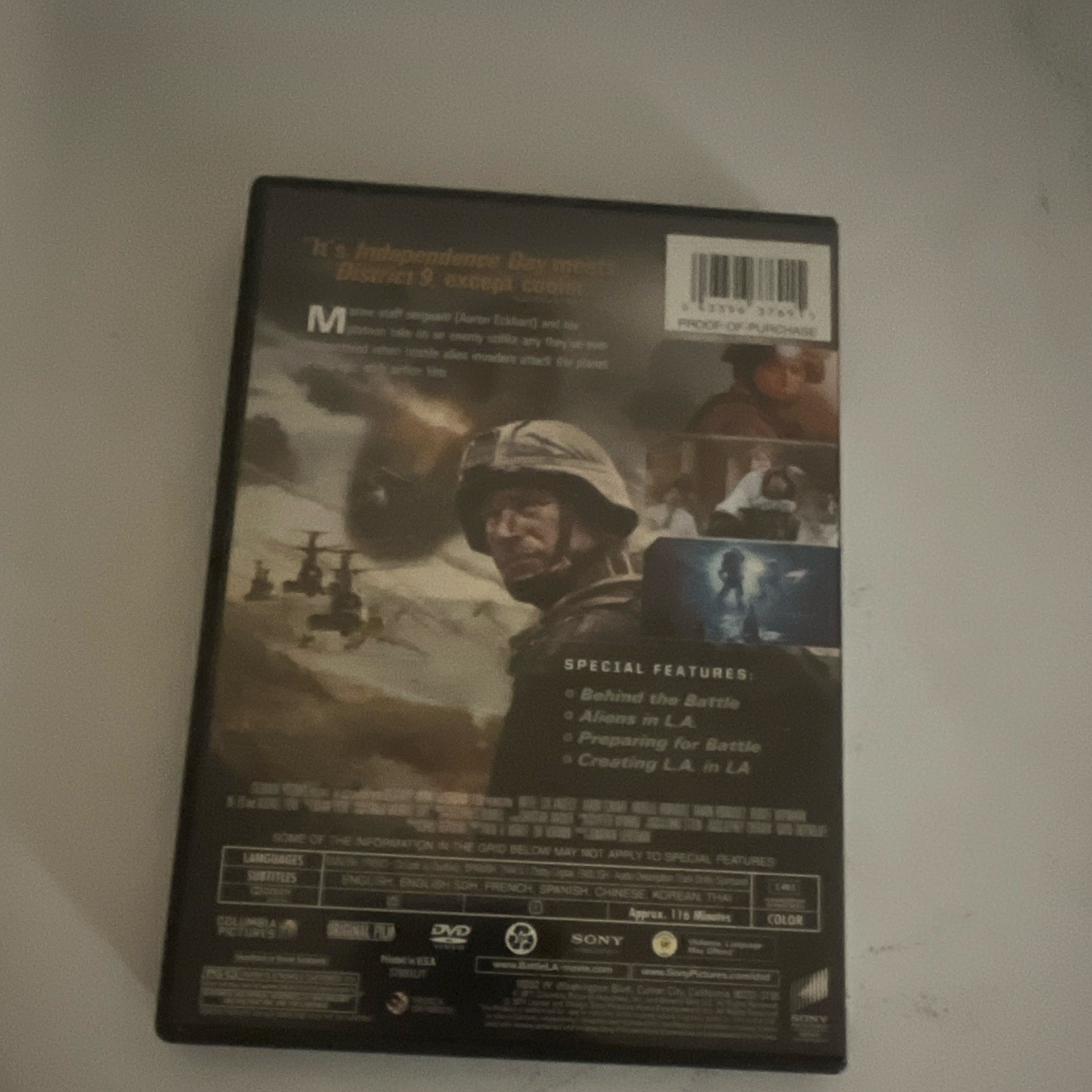 Sony Battle: Los Angeles DVD PG-13 English 116 min Behind the Battle