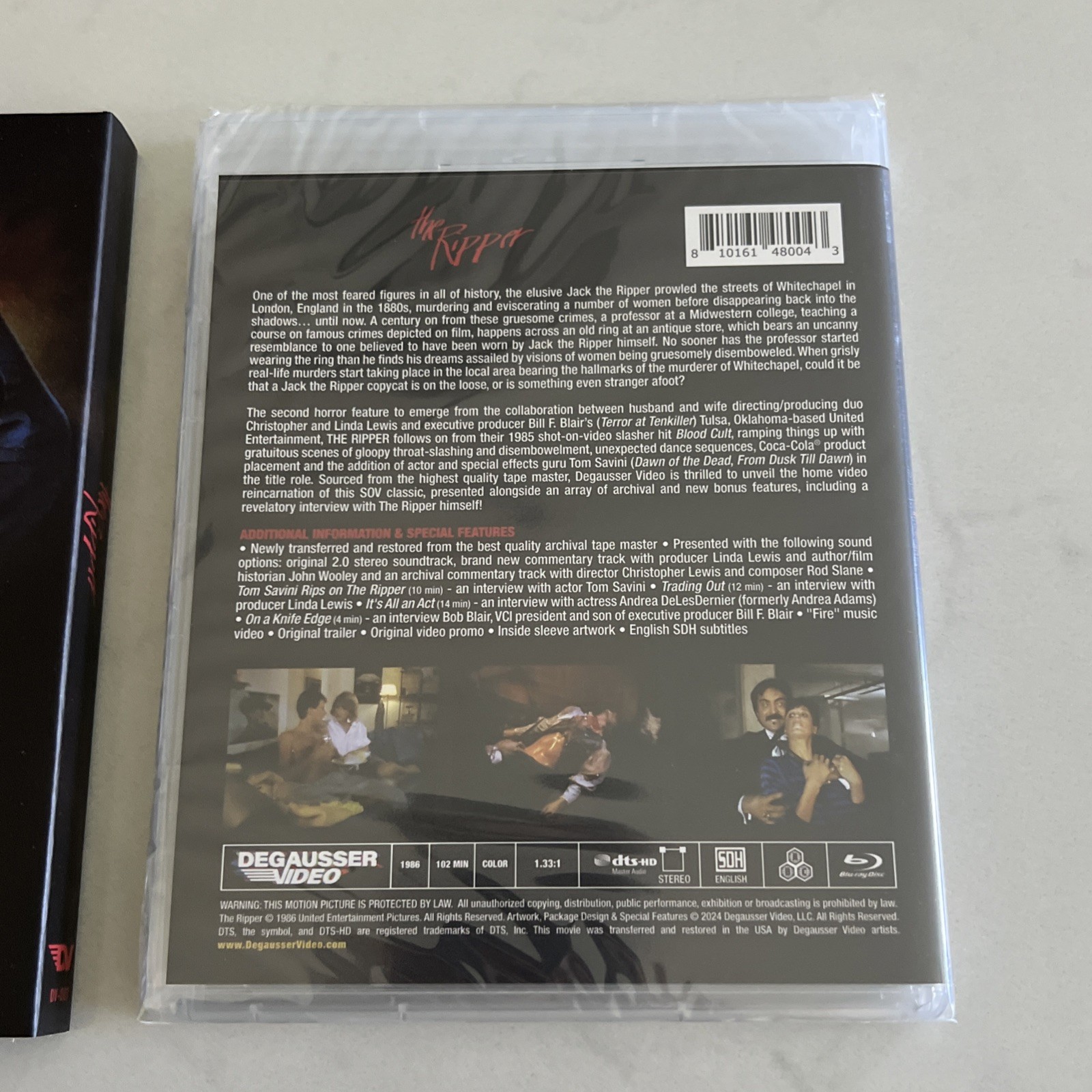 The Ripper (Limited Edition Blu-ray w/Slipcover, 1985) BRAND NEW
