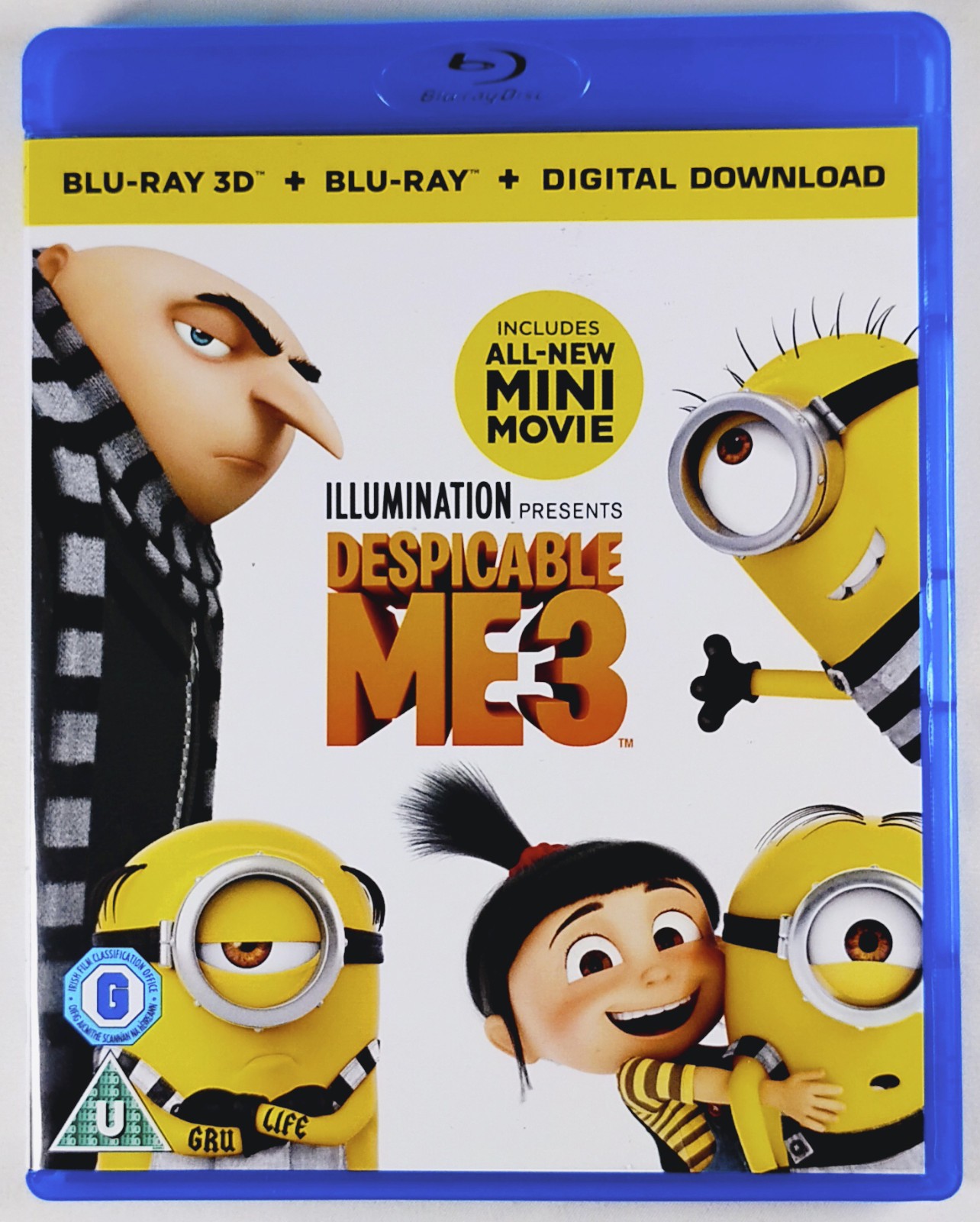 DESPICABLE ME 3 (Third Movie) Used 3D + 2D Blu-ray Region-free Import 2017 Film