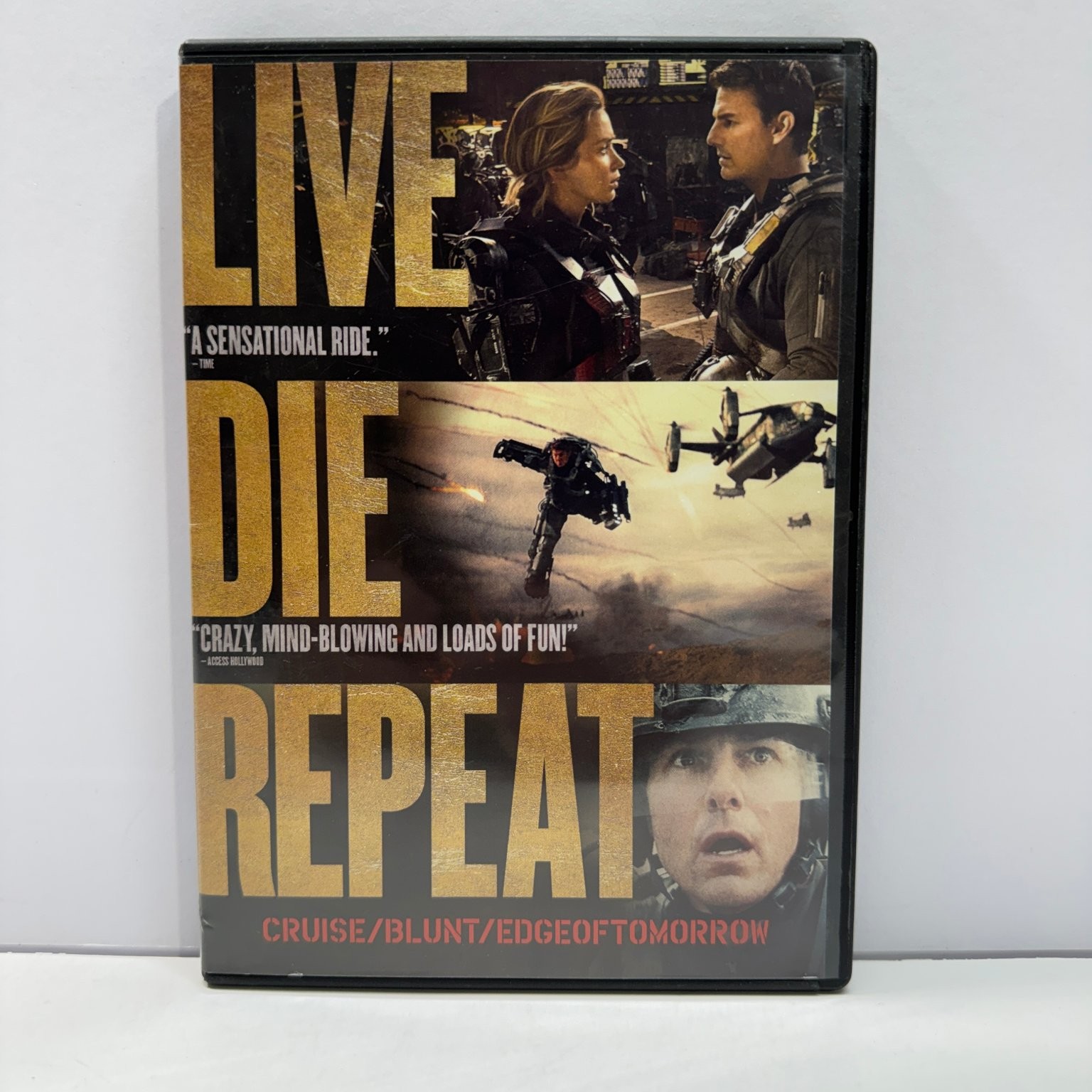Edge of Tomorrow Live Die Repeat DVD 2014 Tom Cruise Emily Blunt Doug Liman