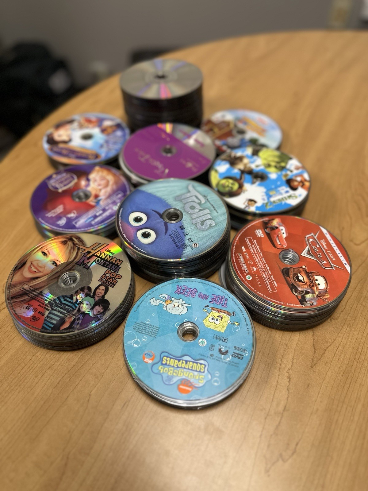 Assorted Children’s Animated DVD Lot 50 disc Disney No Cases *read description*