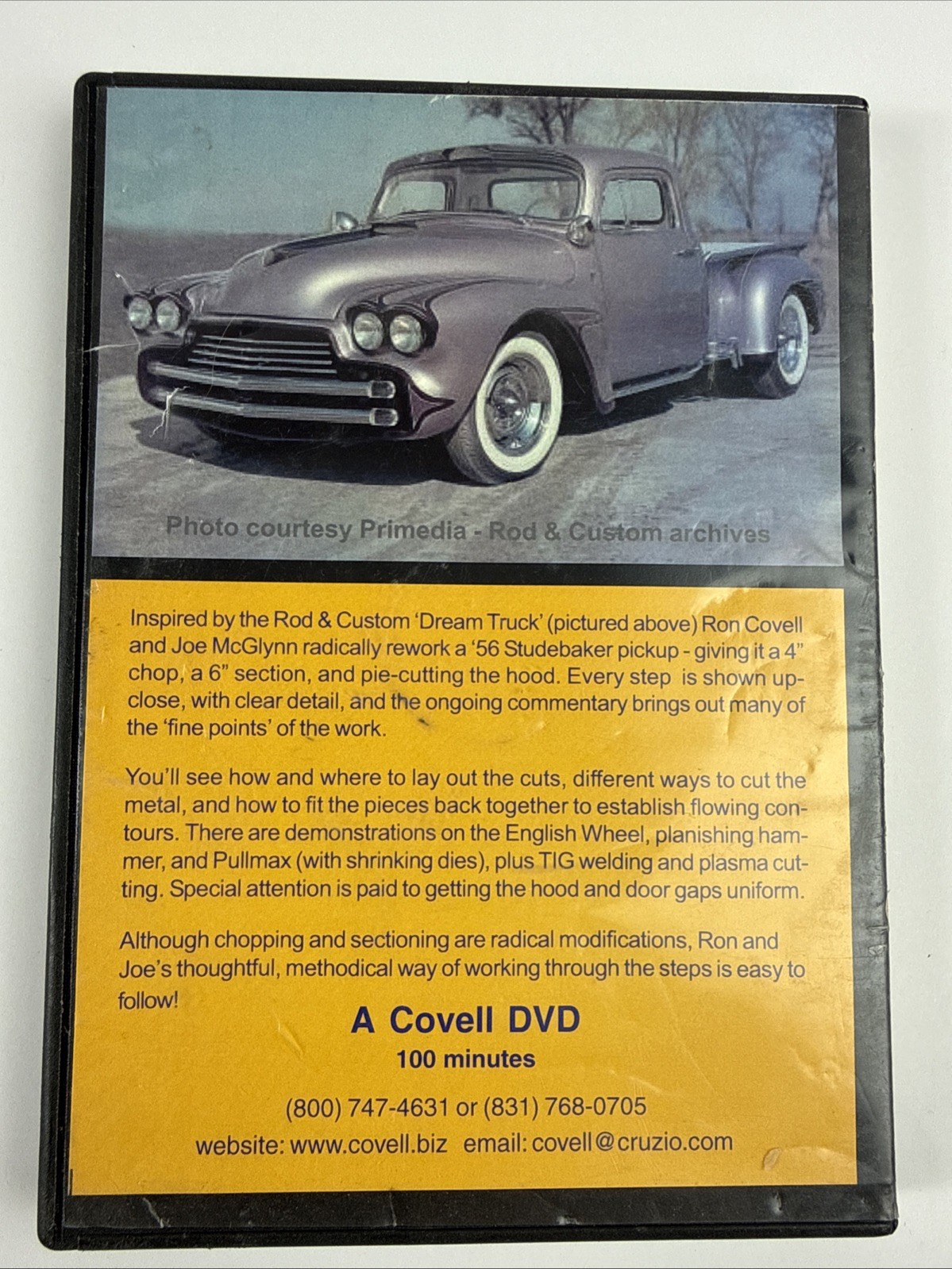 Covell Metalworking DVD Chopping and Sectioning Custom Car Fabrication Video