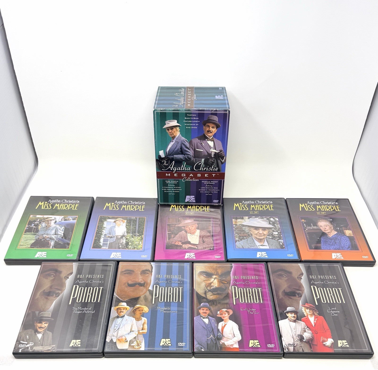 Agatha Christie Megaset Collection DVD Box Set Poirot Miss Marple 9 Disc A&E