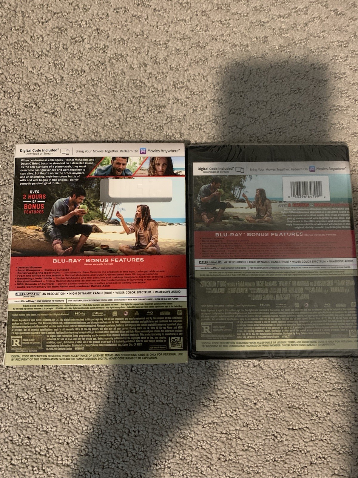 Send Help (4K Ultra HD + Blu-ray, 2026) Brand New w/ Slipcover