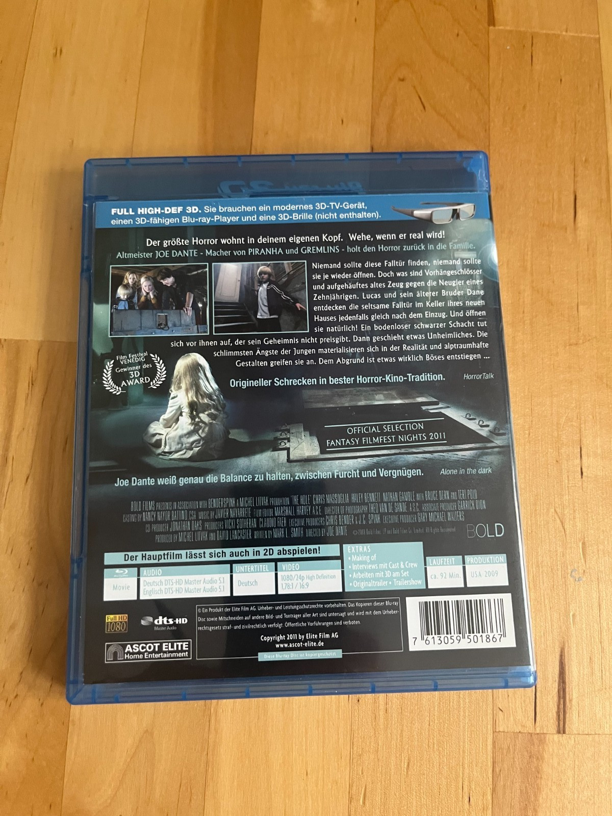 THE HOLE 3D + 2D Blu-Ray / Joe Dante / Horror / Region B