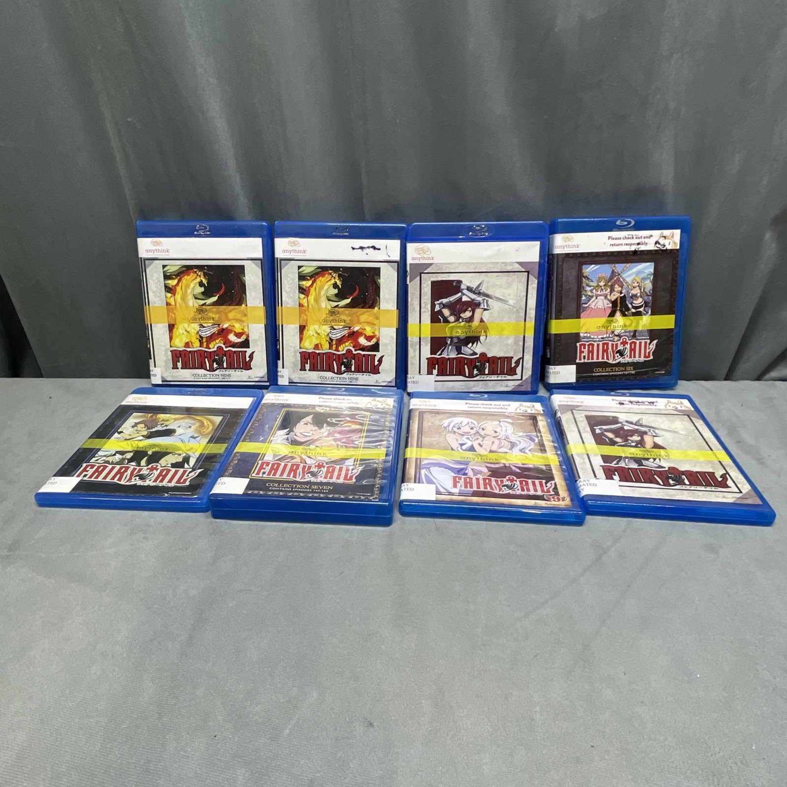 Fairy Tail Anime Blu-ray lot Ex Library Large Bundle Many Episodes 24 Disc