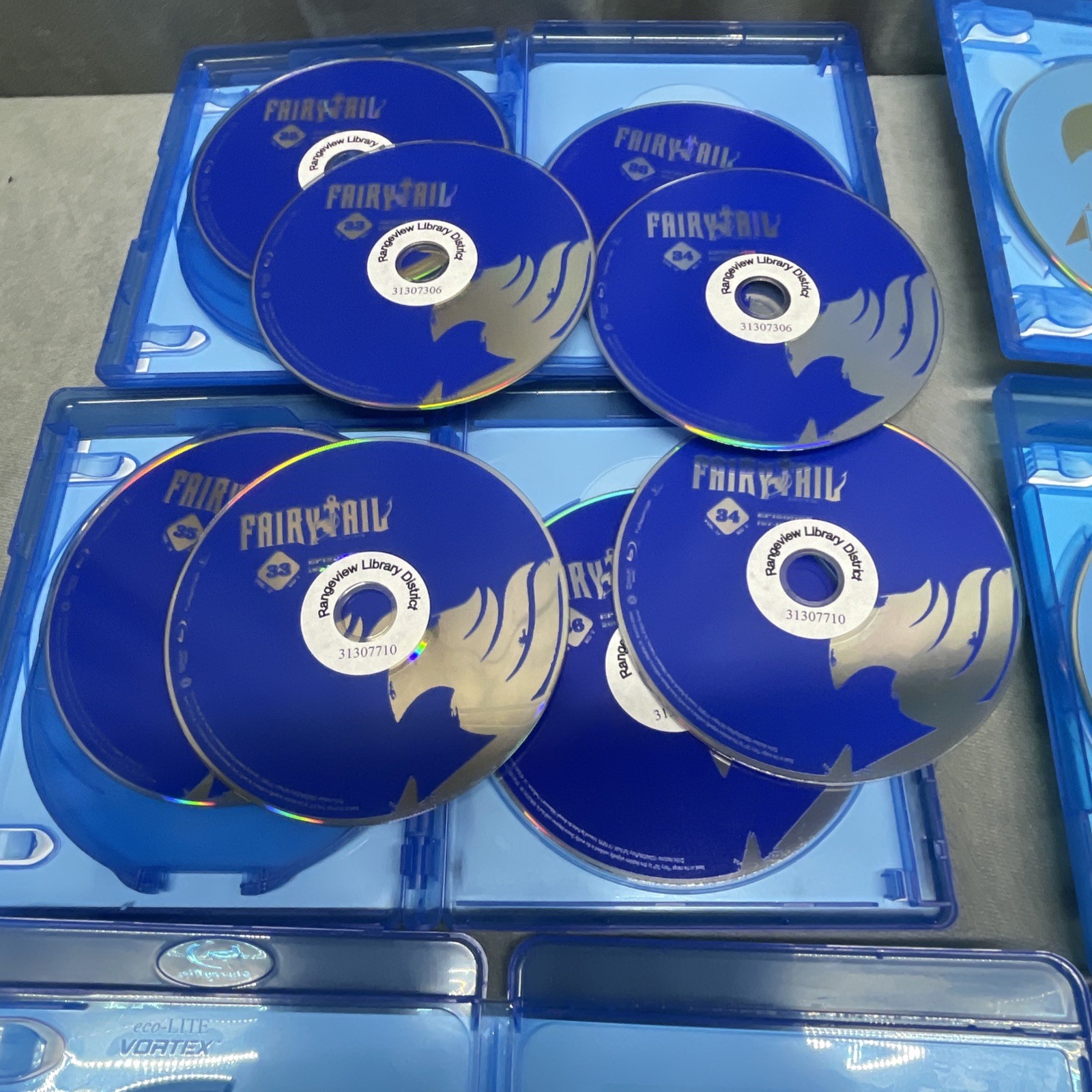 Fairy Tail Anime Blu-ray lot Ex Library Large Bundle Many Episodes 24 Disc