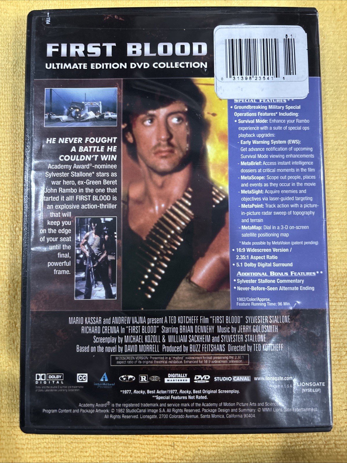Rambo: First Blood (DVD, 1982) *Buy 4 Get 10 Free*