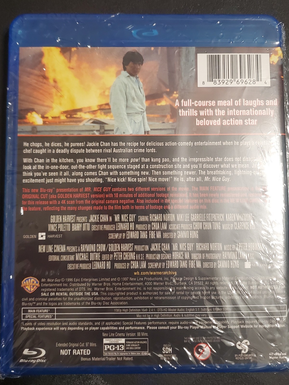 Jackie Chan Mr. Nice Guy Extended Cut Blu-ray | Brand New Sealed | Free Ship