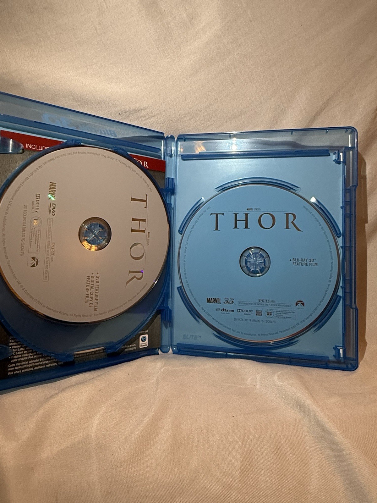 Marvel Thor Limited 3D Edition Blu-ray 3D Blu-ray DVD Digital Copy Features