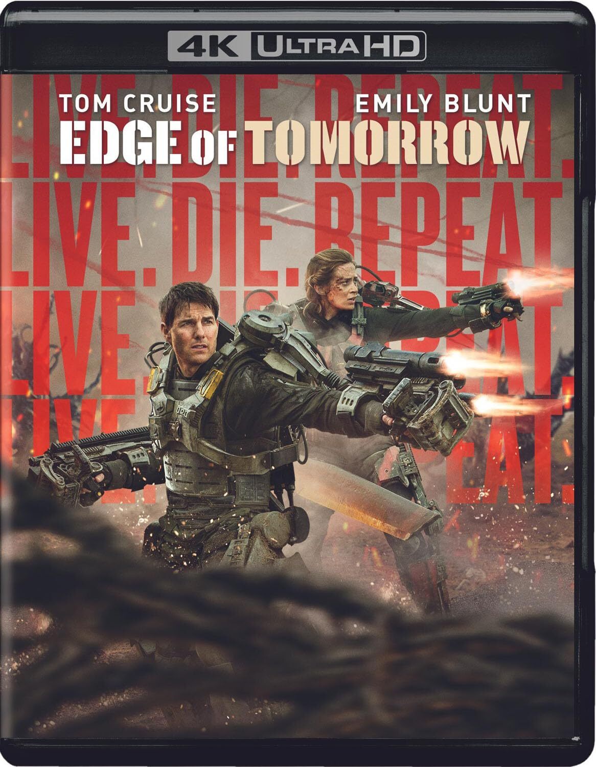 Edge of Tomorrow 4K Ultra HD Blu Ray Tom Cruise Emily Blunt Sci Fi Action Film