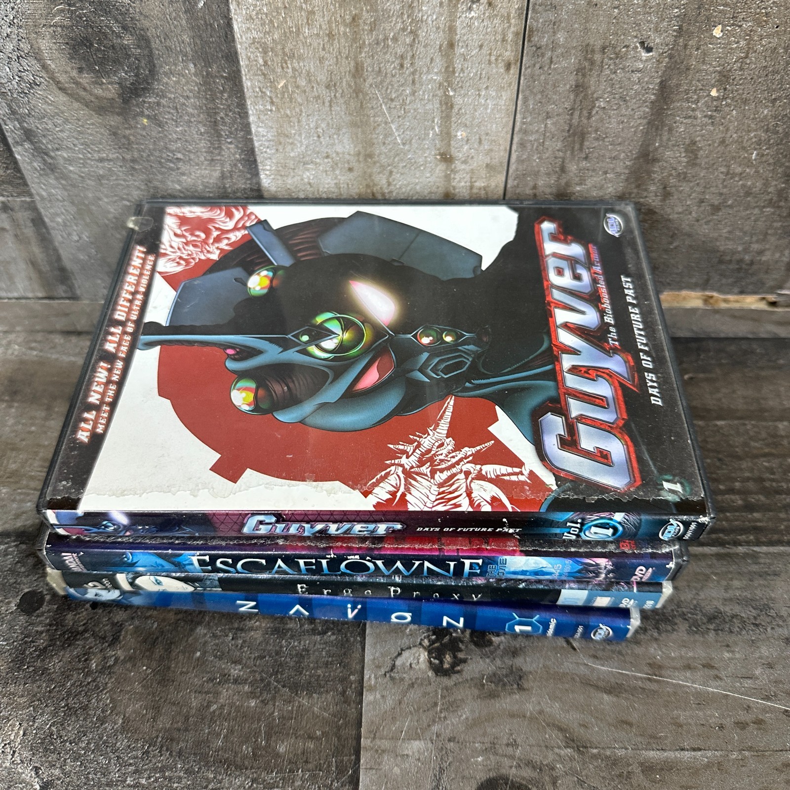 Lot of 6 Anime & Animated Action DVDs Noein Ergoproxy Zavon Moon Phase Guyver