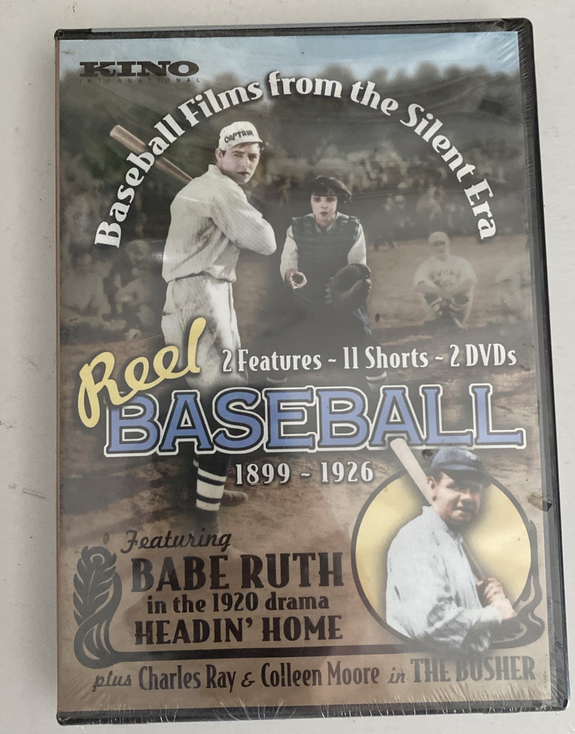 REEL BASEBALL New 2 DVD Set 4 Hrs Baseball Films from Silent Era Kino NEW