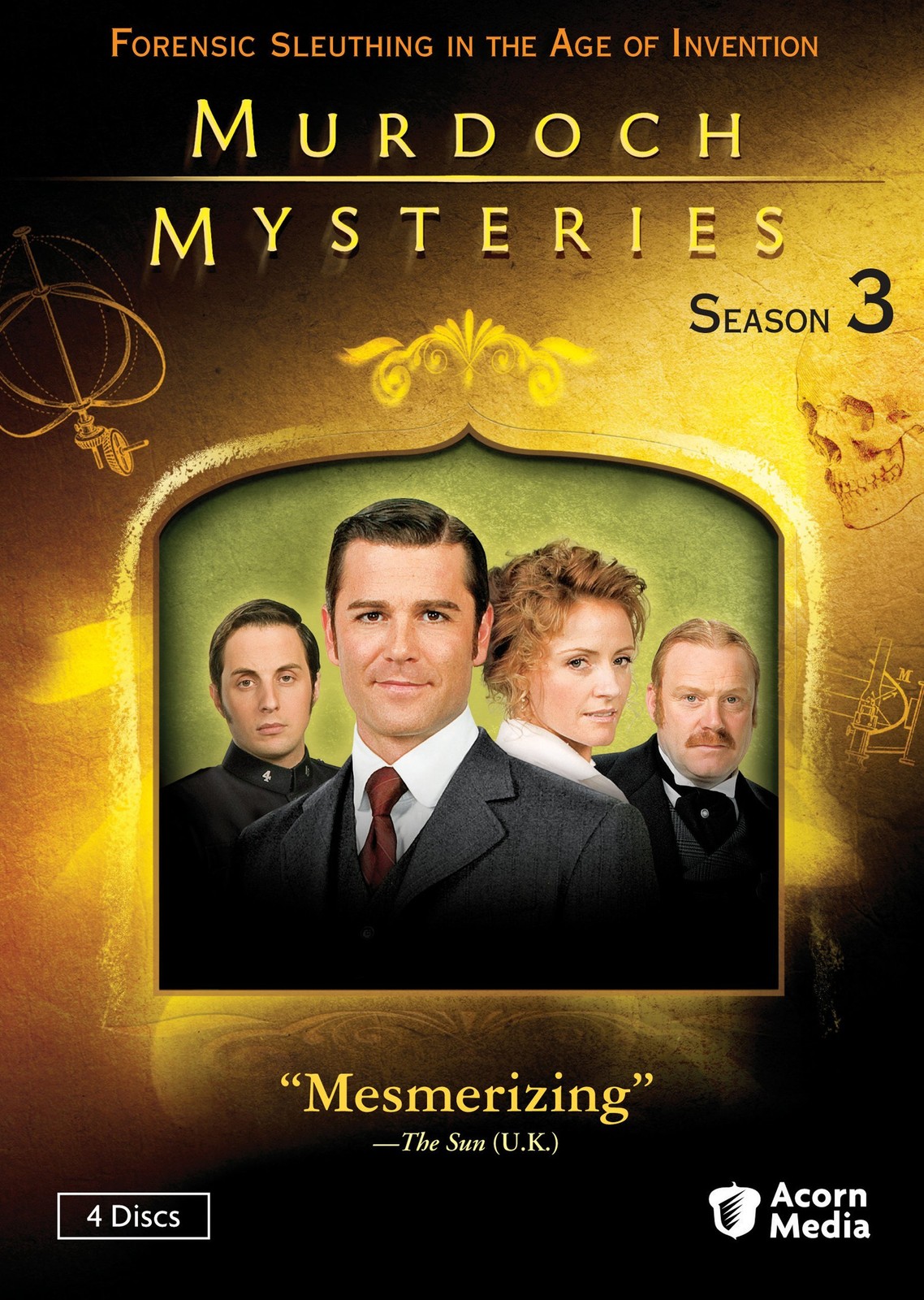 MURDOCH MYSTERIES, SEASON THREE (DVD) Yannick Bisson Helene Joy Thomas Craig