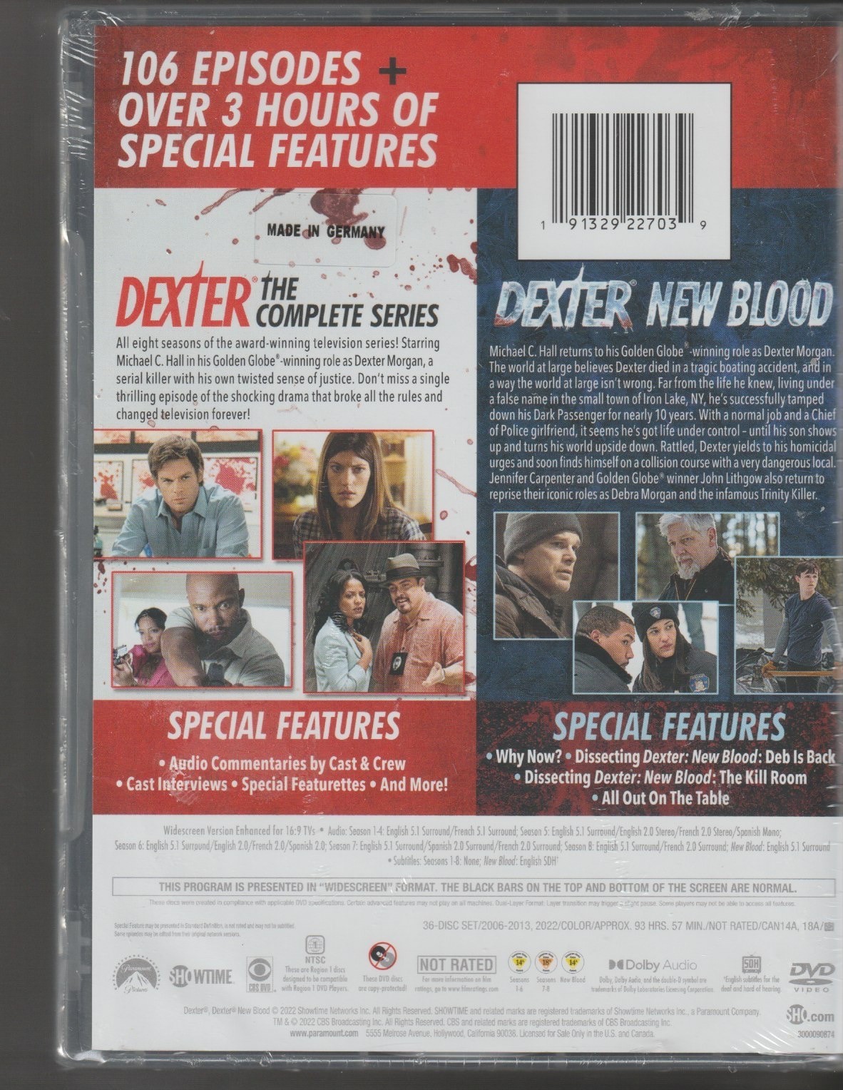 Dexter: The Complete Series + Dexter: New Blood [New DVD] Boxed Set *Ships Free*