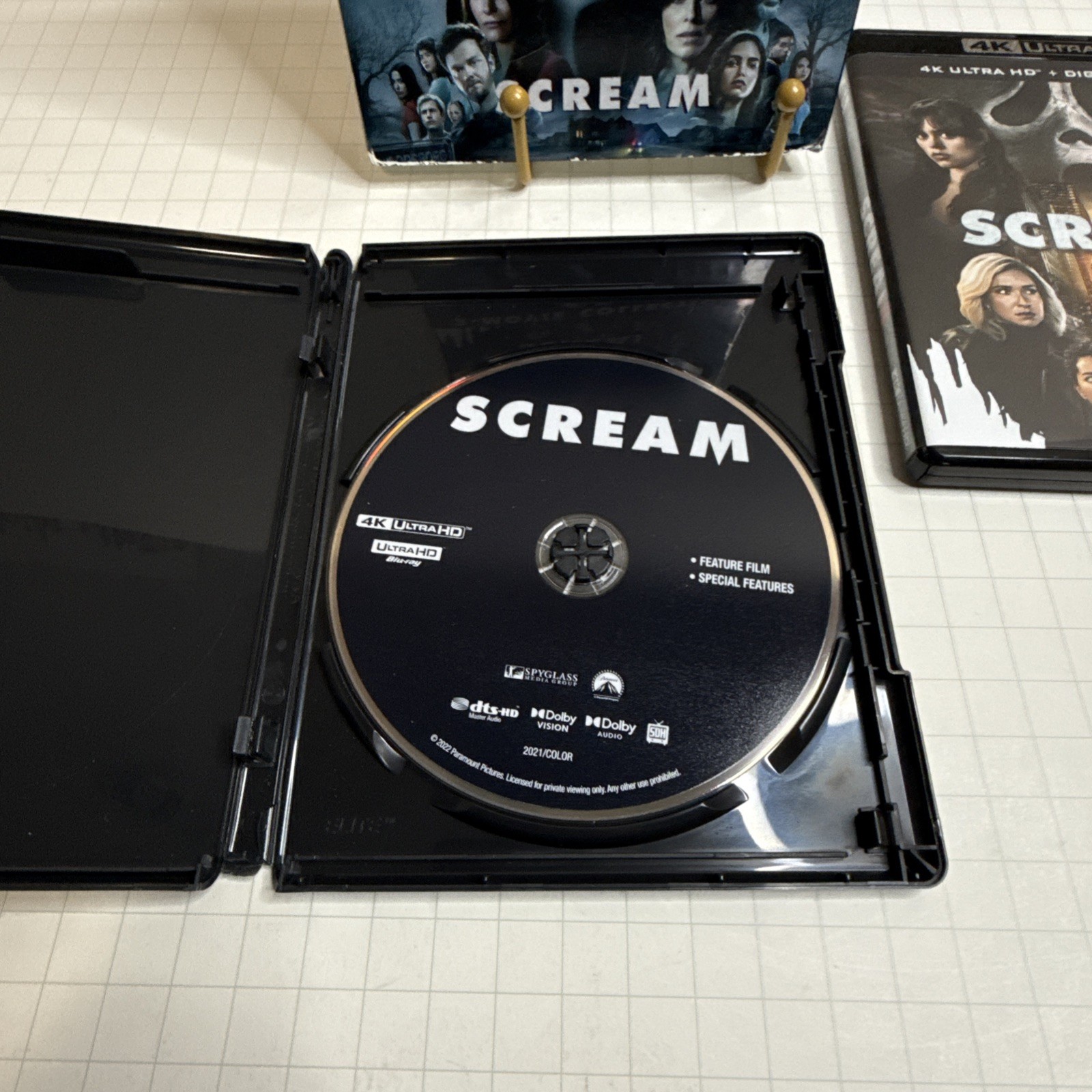 Scream VI + Scream (2022) 2-Movies. (4KUHD) w/slipcover. Preowned. NO Digital.