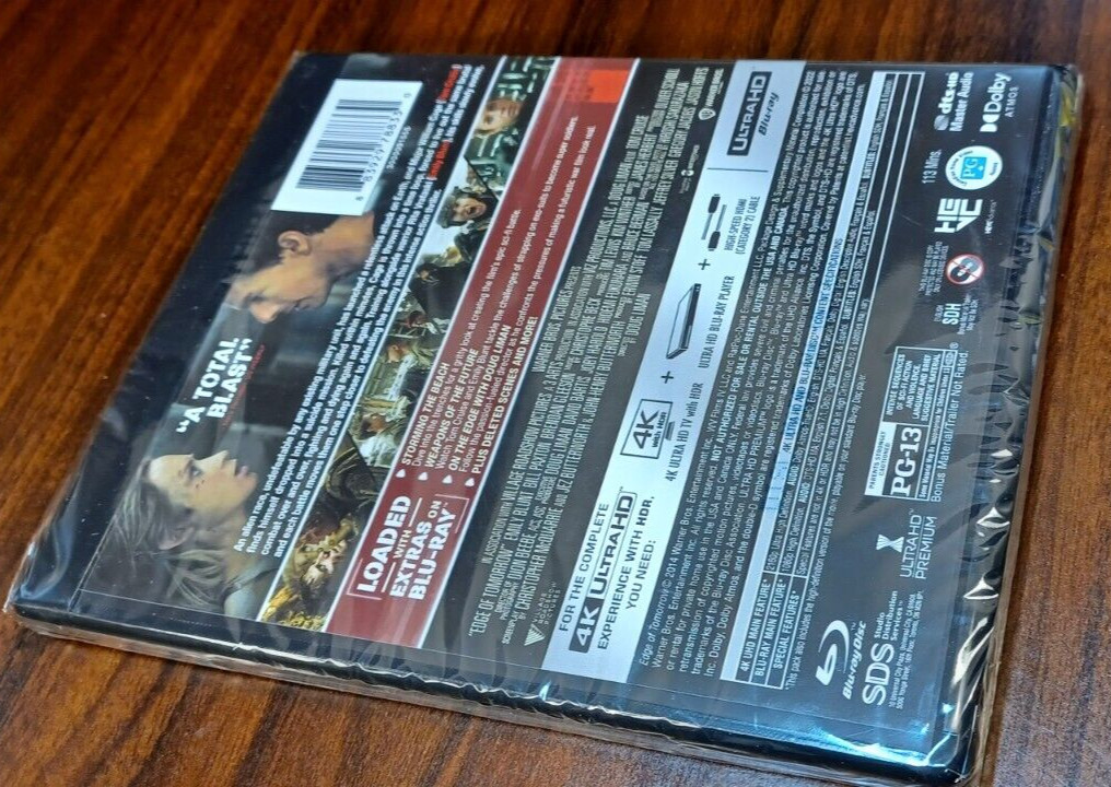 Edge of Tomorrow (4K UHD)-NEW (Sealed)-Free Shipping with Tracking