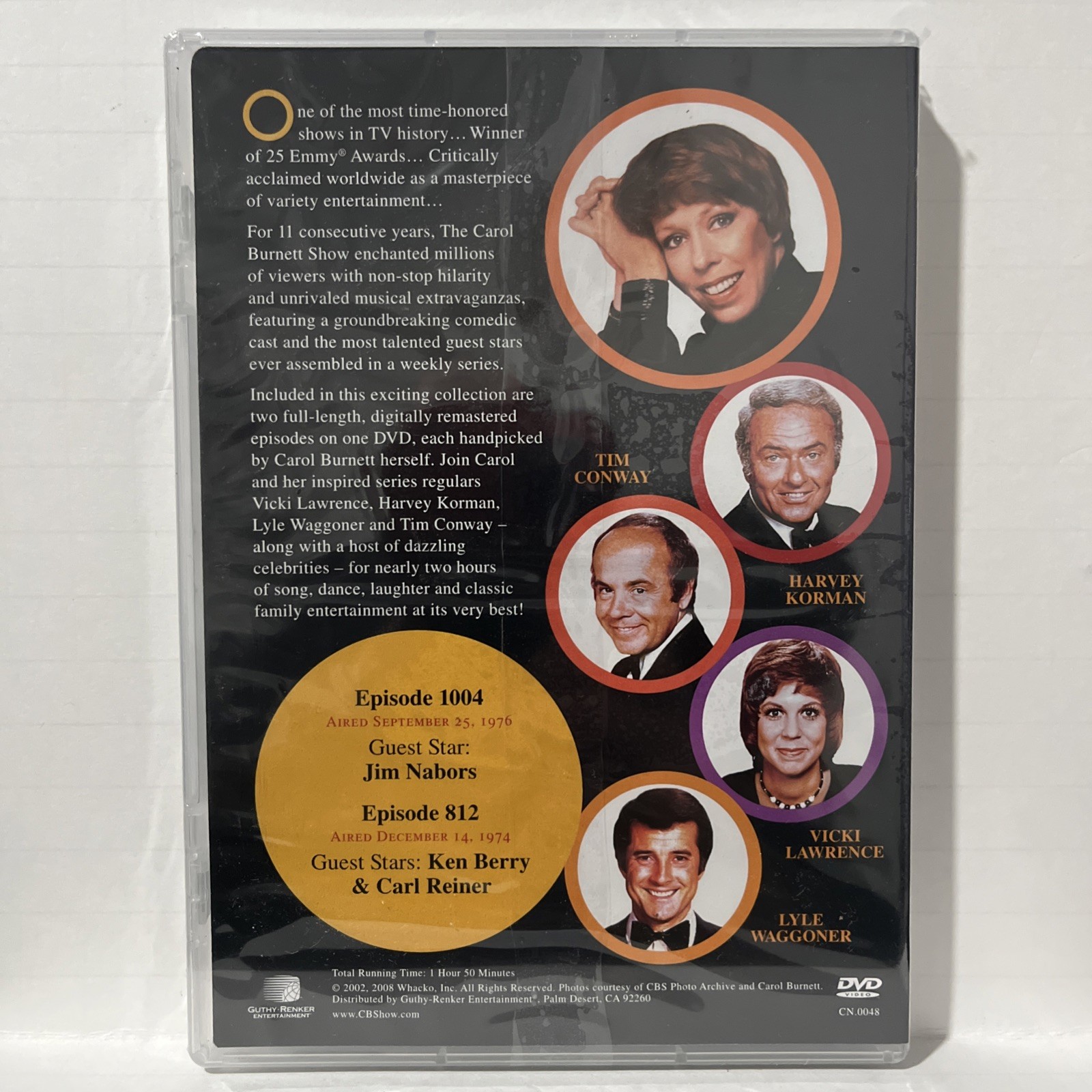The Carol Burnett Show Collectors Edition Episode 1004 • 812 Dvd 2002 NEW SEALED