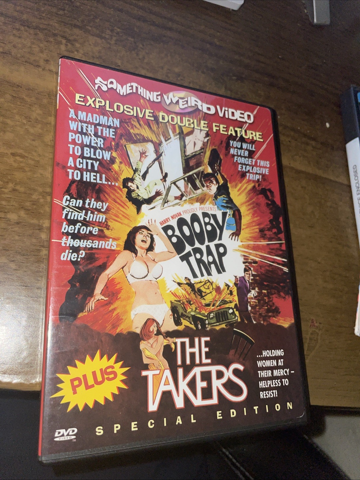Booby Trap/The Takers (DVD) Something Weird Video Harry Novak OOP Sleaze Rare