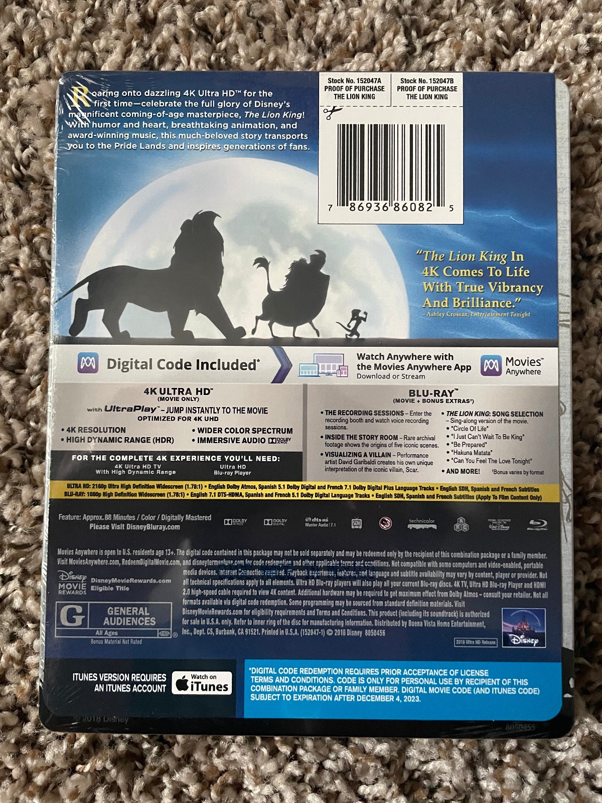 The Lion King (4K Ultra HD + Blu-ray + Digital Code) Best Buy steelbook SEALED
