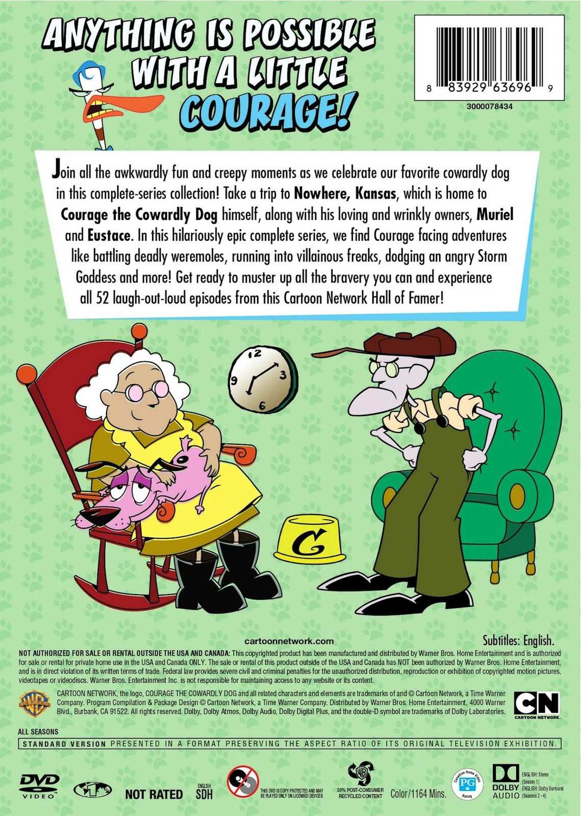 Courage the Cowardly Dog The Complete Series DVD NEW