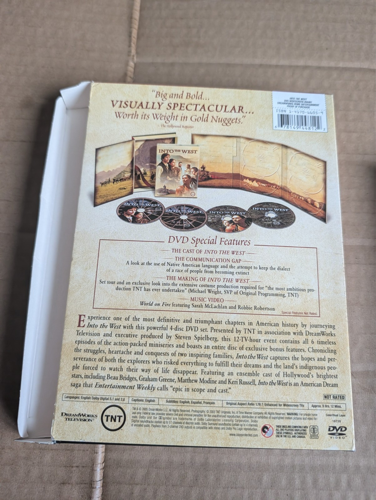 INTO THE WEST New Sealed 4 DVD Set Complete 6 Part 2005 TV Mini Series Used