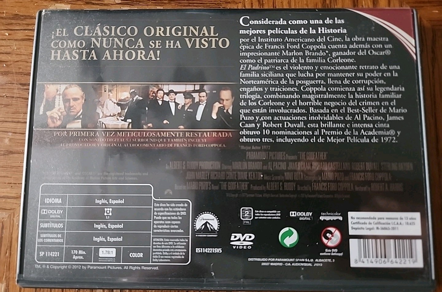 The Godfather DVD El Padrino 1 2 & 3. 2 & 3 are Unopened. Coppola Restoration