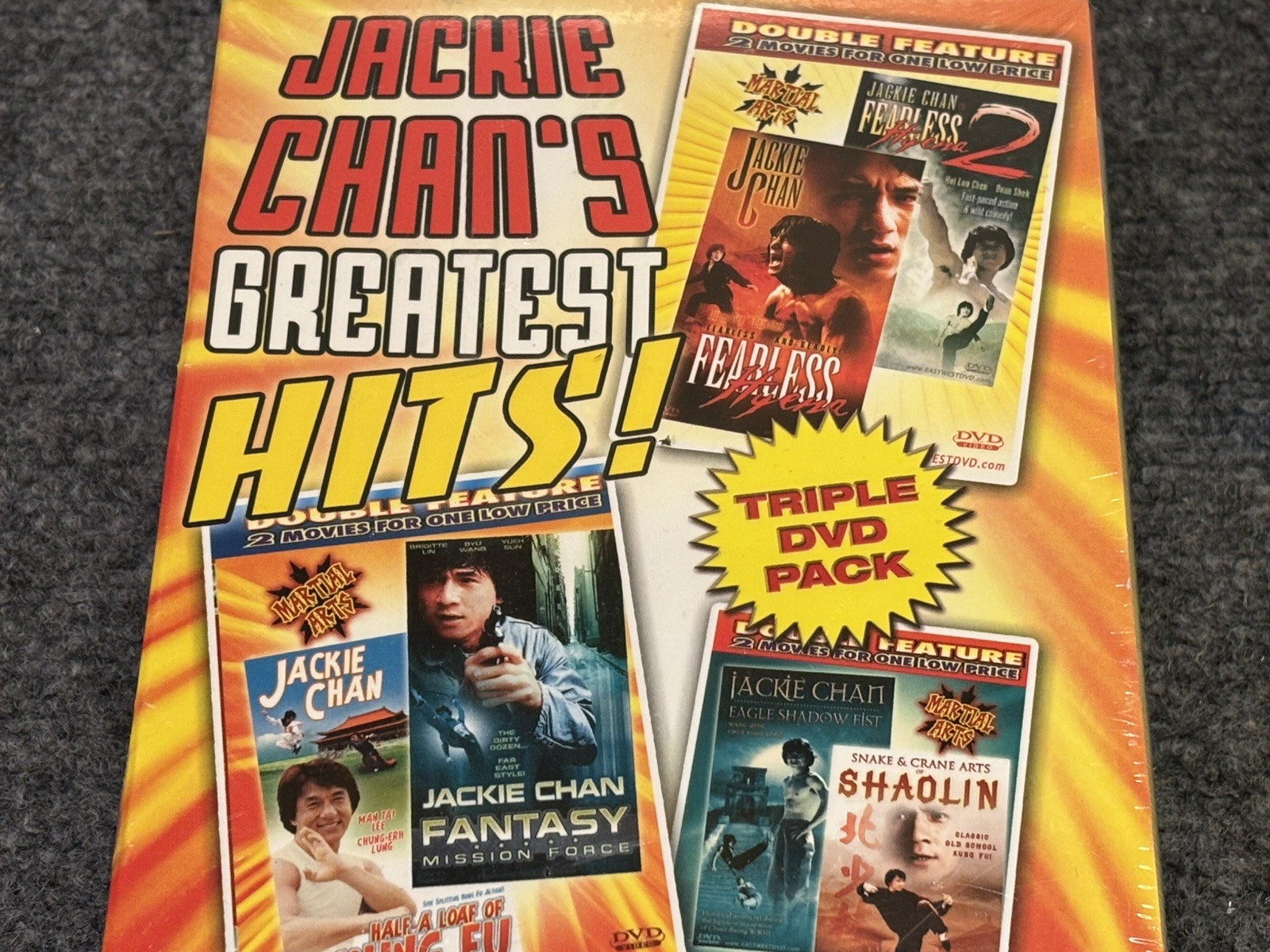 Jackie Chan’s Greatest Hits – Triple DVD Pack (6 Movies) – New Sealed