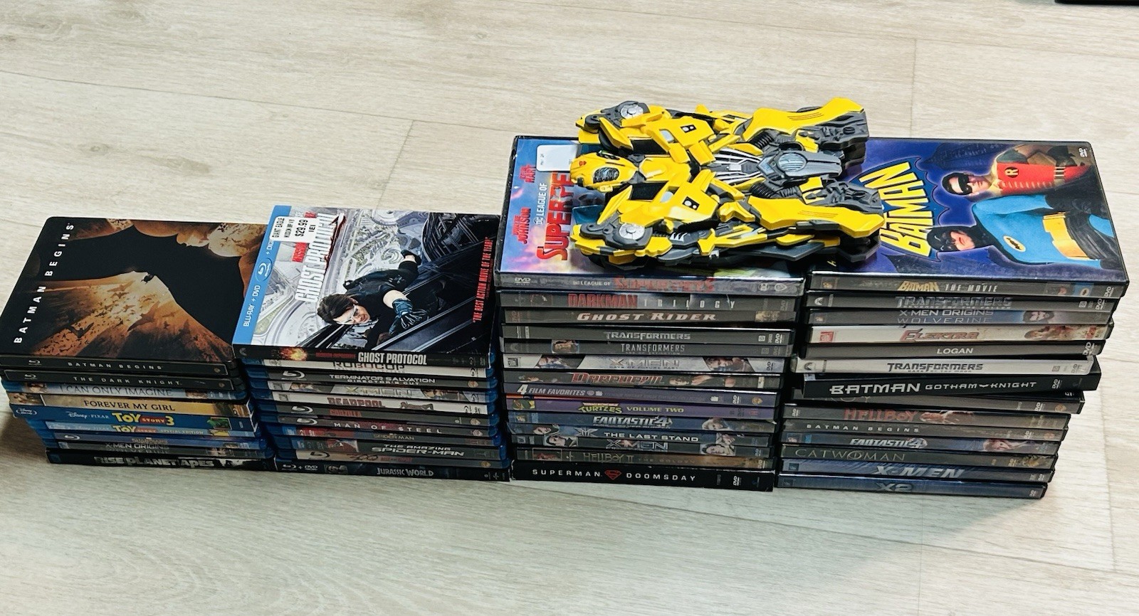 Lot of 38 Blu-Ray and DVDs: Marvel & DC- Action-Super Hero-Toy Story 1-2, Batman