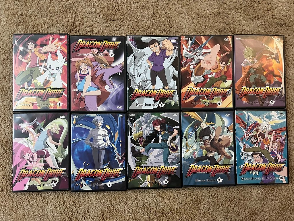 Set of 10 Dragon Drive DVDs Full Anime Series