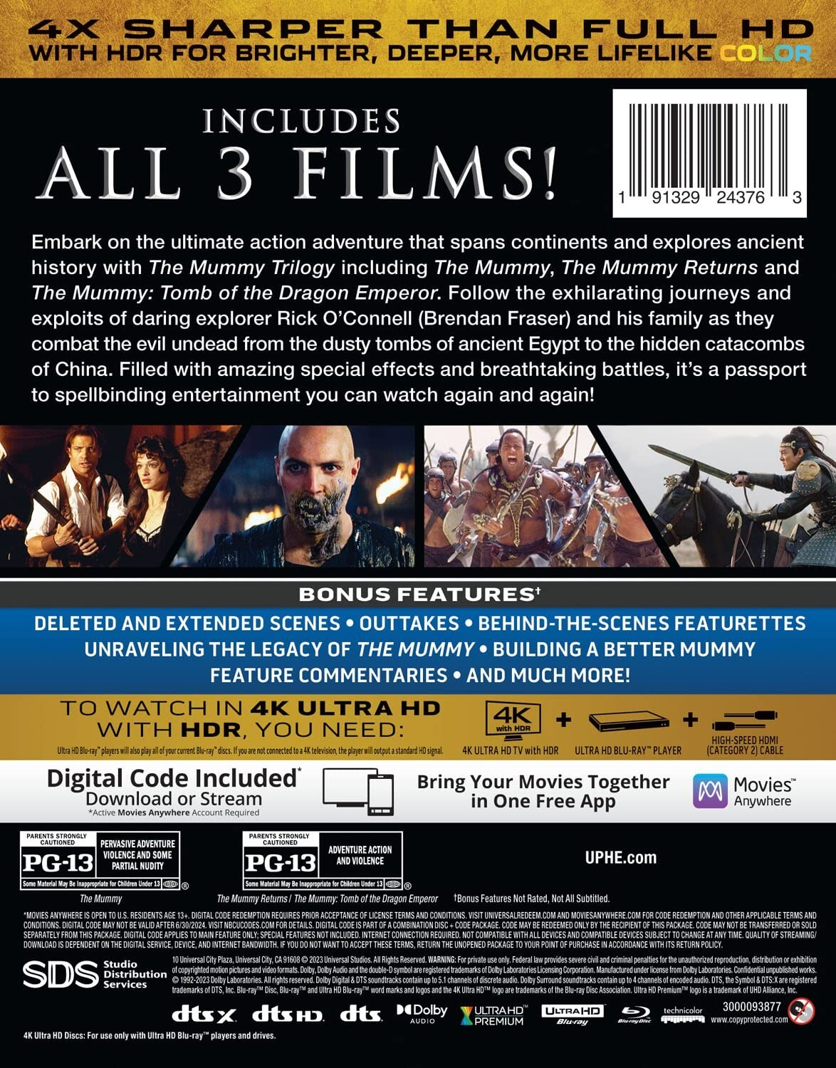 The Mummy Trilogy [4K Ultra HD + Blu-ray + Digital]