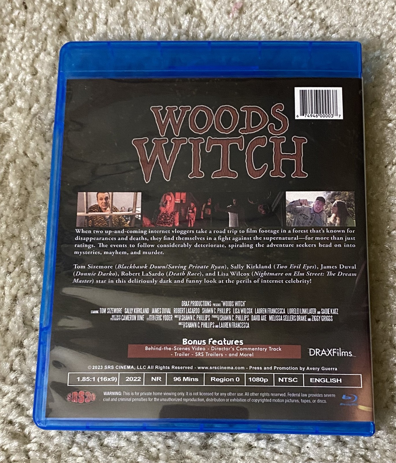 Woods WItch Limited Edition Blu Ray SRS Cinema Tom SIzemore FREE SHIPPING