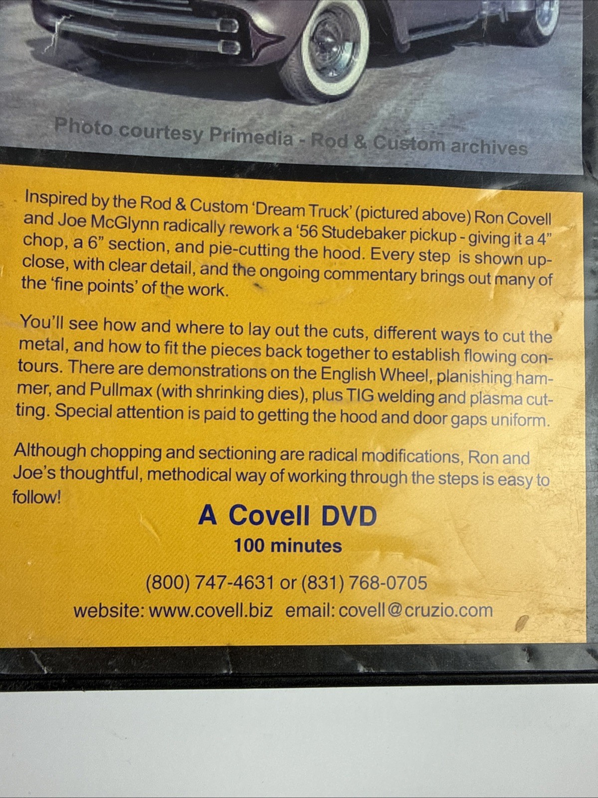 Covell Metalworking DVD Chopping and Sectioning Custom Car Fabrication Video