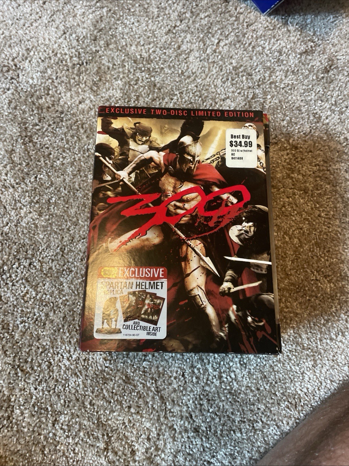 300 Exclusive 2 Disc Limited Edition Spartan Helmet Displayed Helmet Sealed DVD