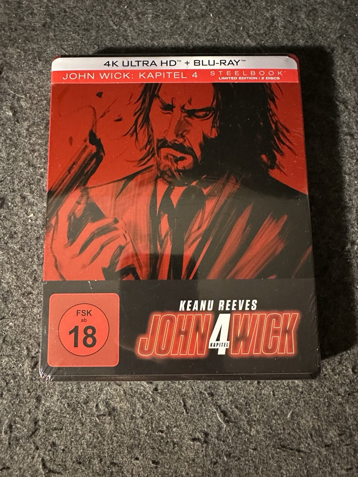 John Wick Chapter 4 4k Uhd Blu-Ray Steelbook German Import