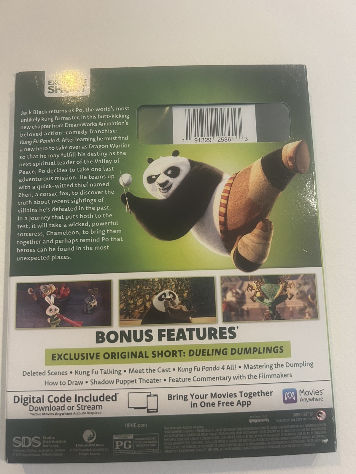 Kung Fu Panda 4 Blu-ray + DVD + Digital w/ Slipcover NEW