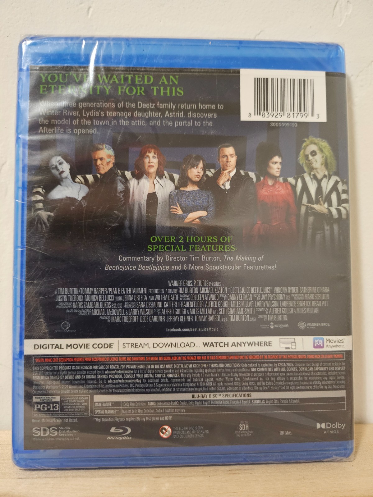 Beetlejuice Beetlejuice [Blu-ray + Digital Copy] – New Sealed