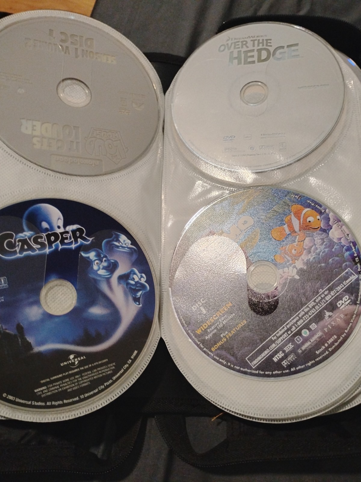 104 Dvd Lot Wholesale Loose With Binder Zipper Case Disney Family Kids Teens