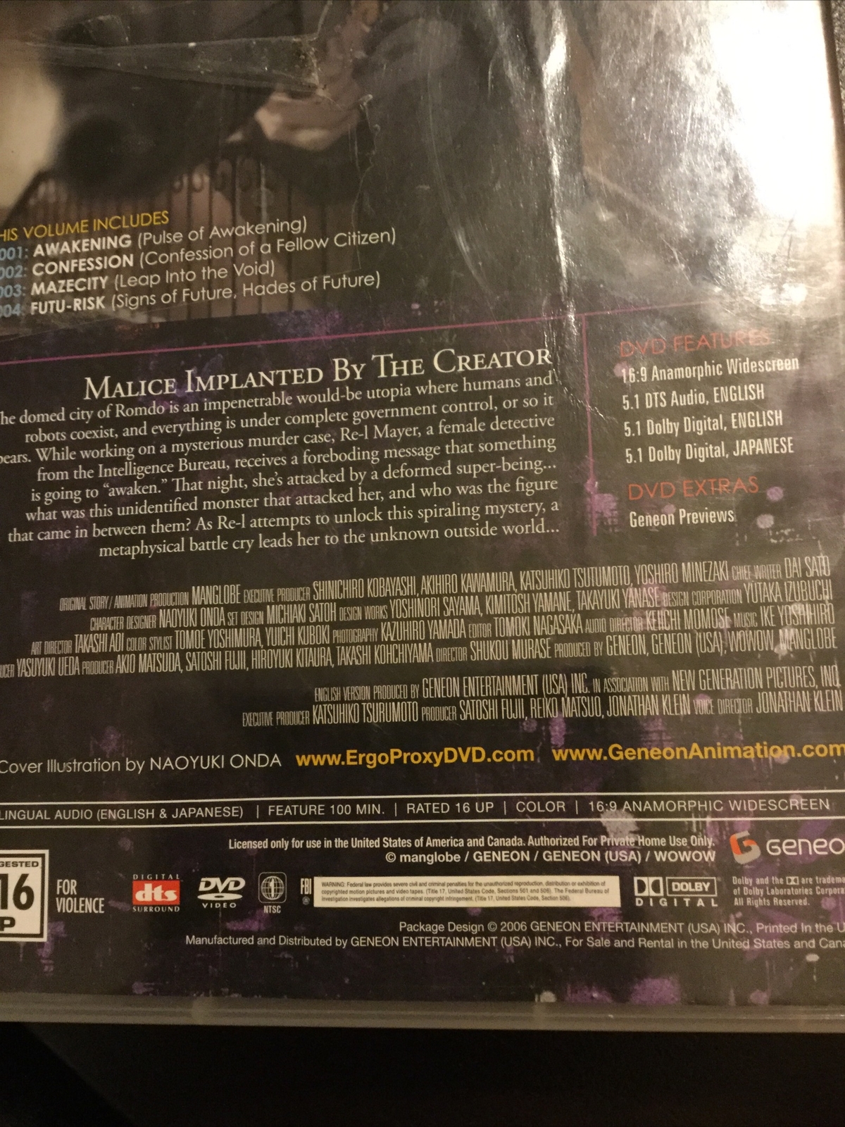 Ergo Proxy – Vol. 1: Awakening (DVD, 2006)