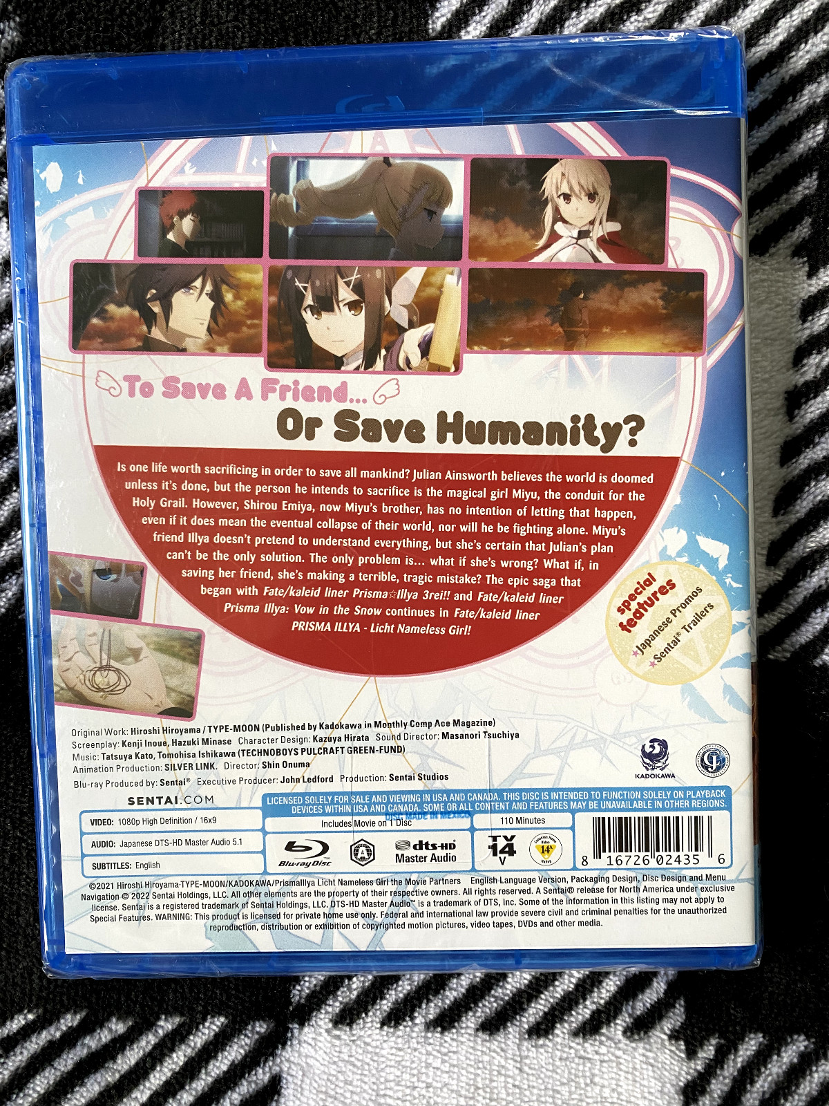 Fate/kaleid Prisma Illya – Licht Nameless Girl (Blu-ray, 2022) NEW