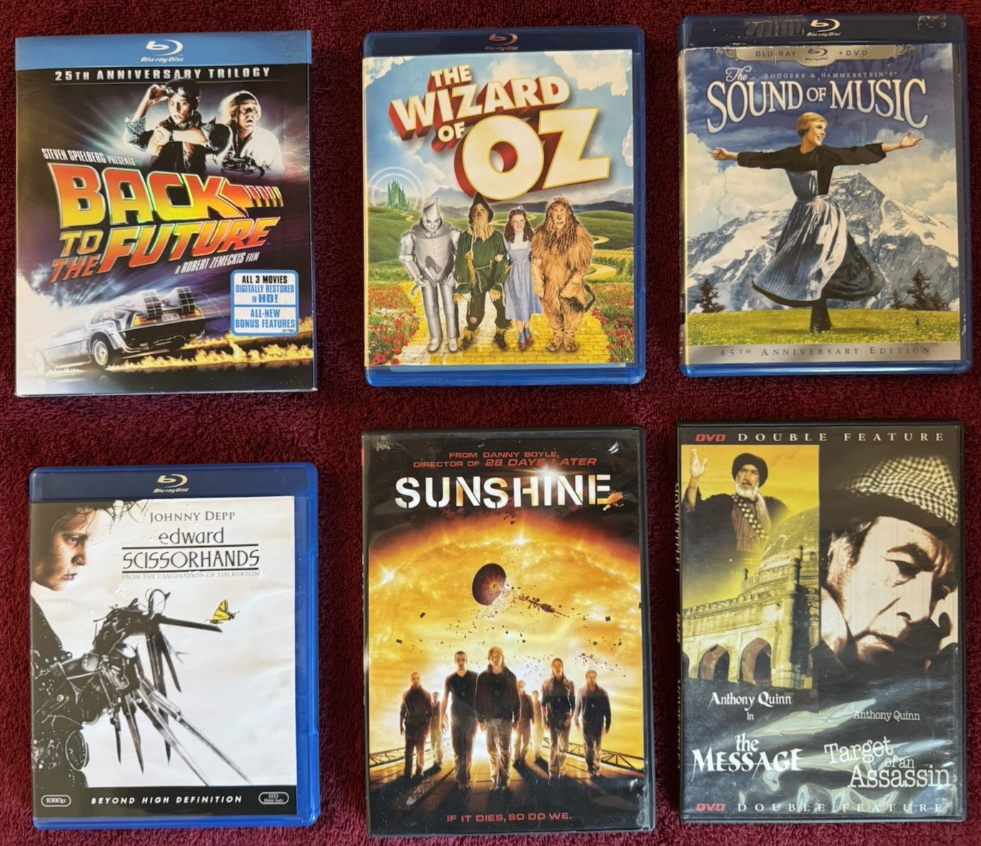 Lot of 6 Blu-Ray/DVDs Back to the Future 25th Anniv. Trilogy *Read Description*
