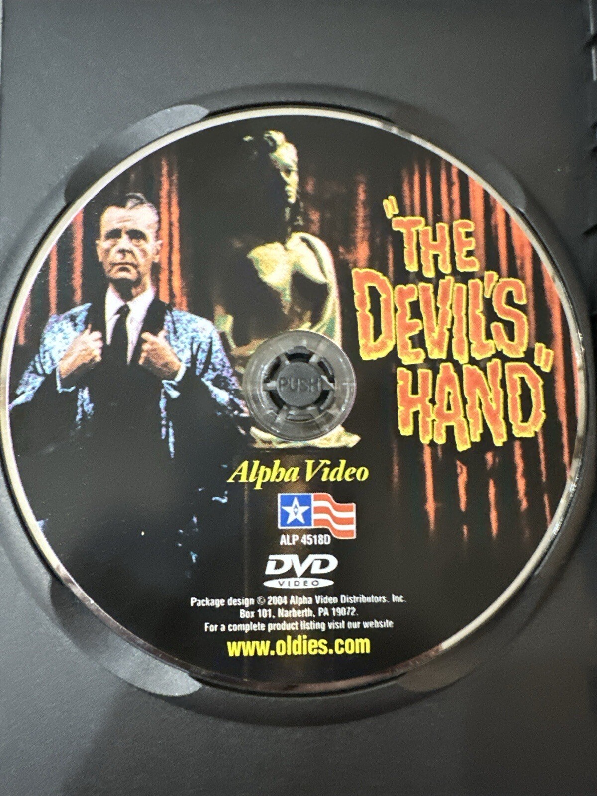 The Devil’s Hand (1961) Alpha Video Dist. 2004 DVD, Inserts, B&W, 72 Min. PO~VG+