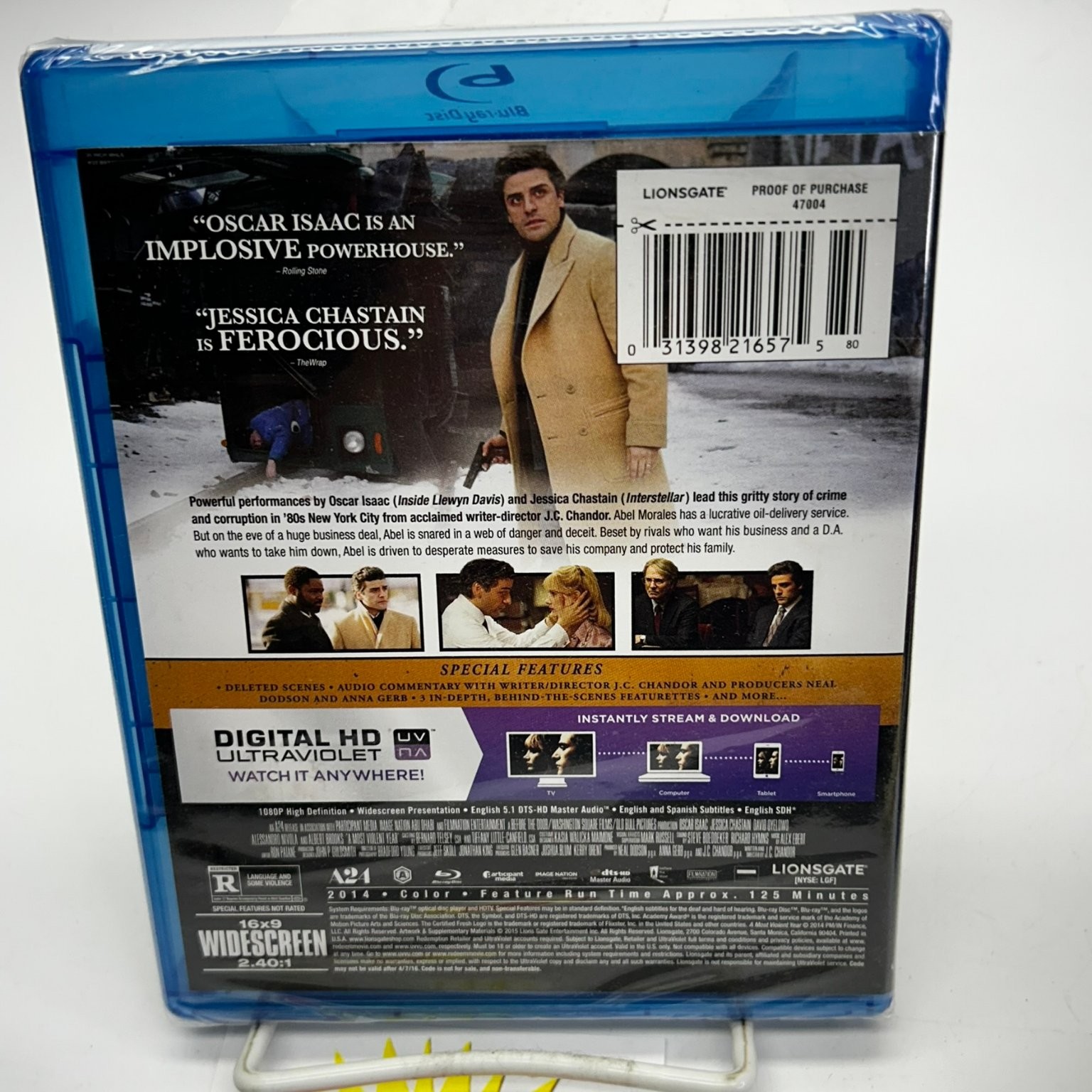 A Most Violent Year Blu-ray 2014 Oscar Isaac Jessica Chastain J.C. Chandor